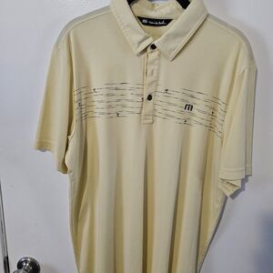 Travis Mathews Yellow Polo Shirt